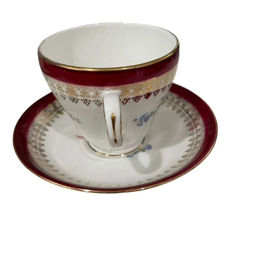 Grafton, Teacup and Saucer, bone China, made in England.